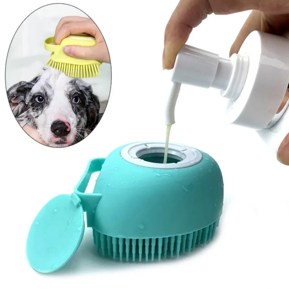 Dogs bath massage soft safety silicone pet accessories for dogs